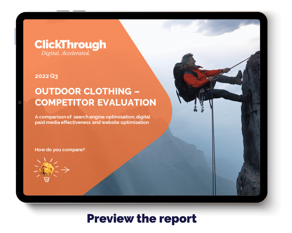 UK Outdoor Clothing Brands Digital Marketing Benchmark Report, Q3 2022 Published Today